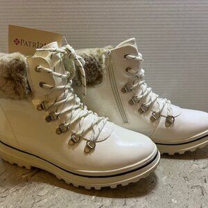 Patrizia Patent White Boots Size 40